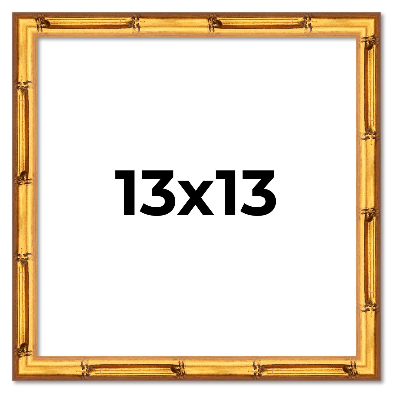 13x13 Bamboo Picture Frame with UV-Resistant Acrylic & Acid Free Backing, Available in 4 Finishes - Brown, Black, Gold, and Natural